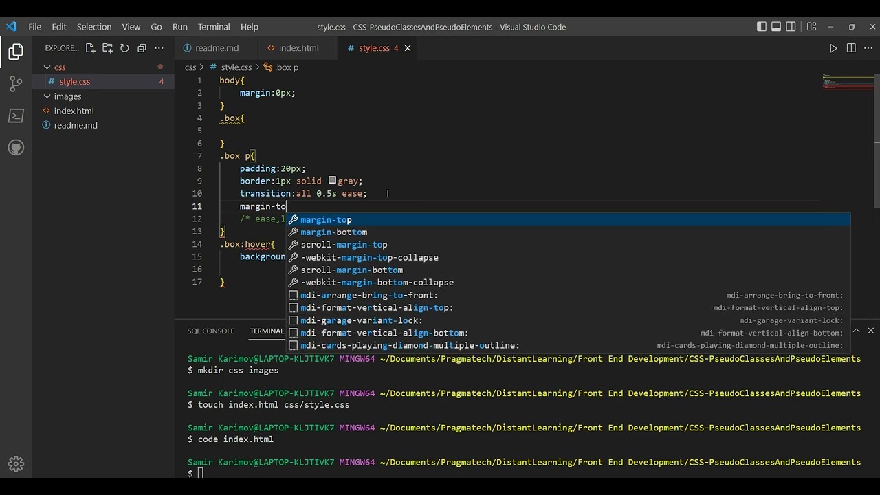 HTML / CSS - Pseuda Class və Pseudo Elementler