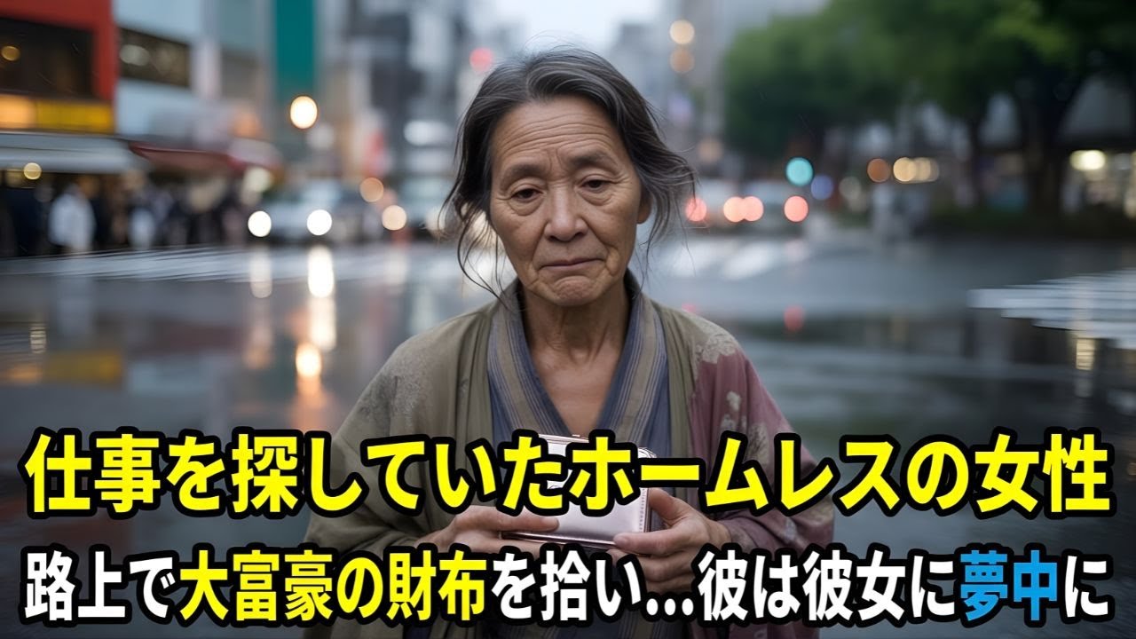 「仕事を探していたホームレスの女性、路上で大富豪の財布を拾い…彼は彼女に夢中に」