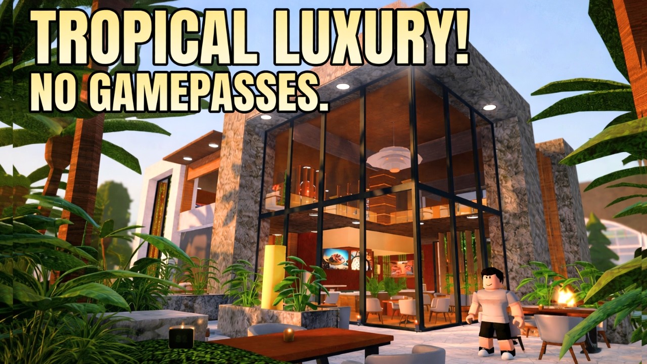 Luxury Tropical Restaurant (Full Build Tutorial) | Restaurant Tycoon 3
