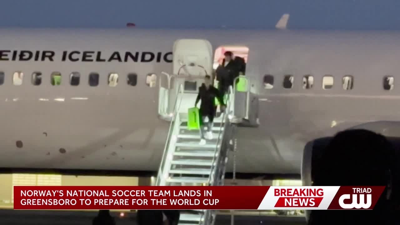 Norwegian national soccer team arrives in Greensboro ahead of FIFA World Cup