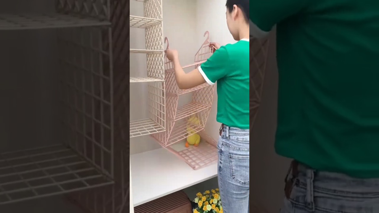 Foldable Hanging Rack for Wardrobe #wardrobe #rack #youtubeshorts