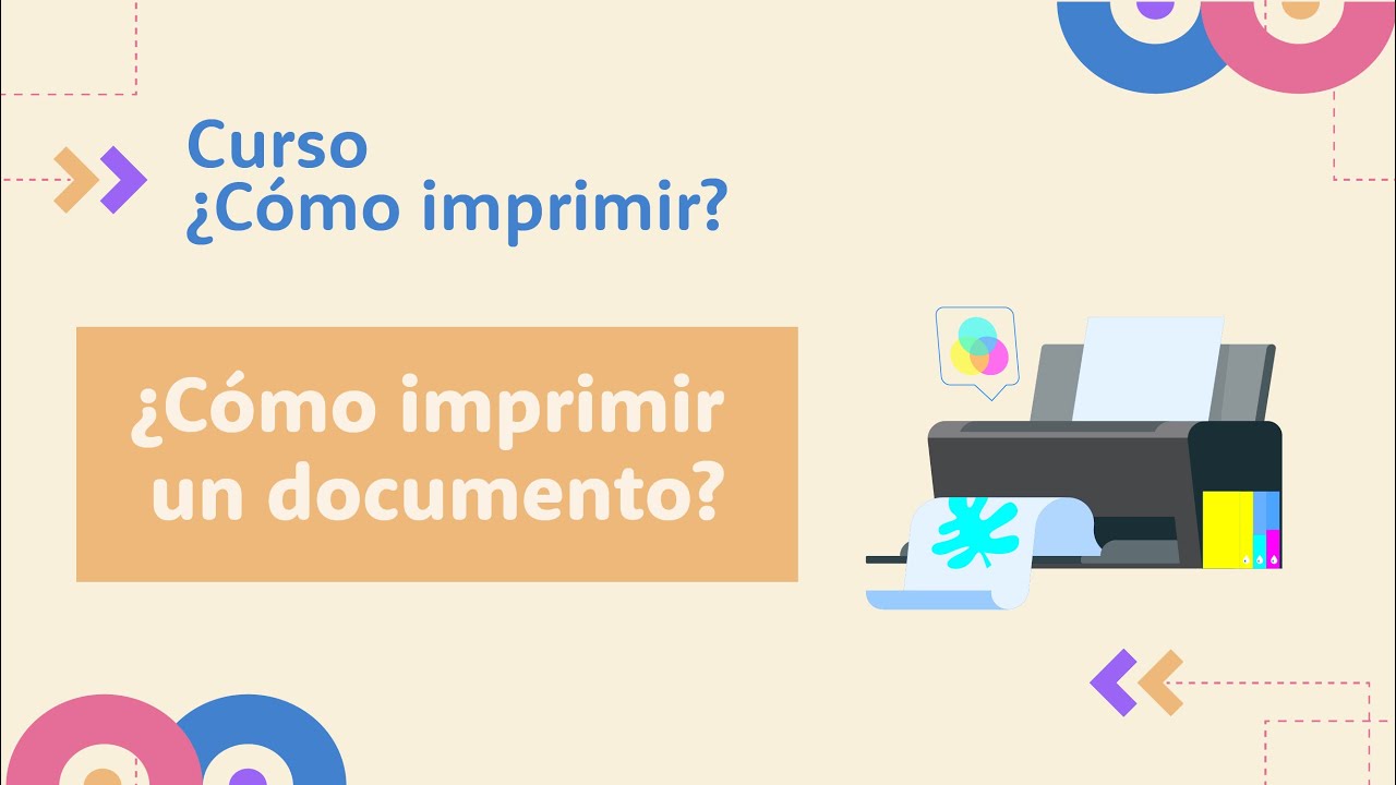 &iquest;C&oacute;mo imprimir un documento o una foto? | Curso &iquest;C&oacute;mo imprimir?