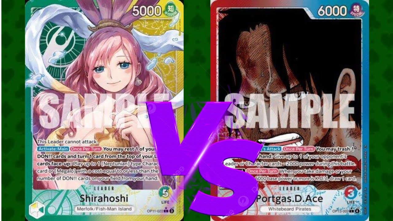 🟢🟡 Shirahoshi VS 🔴🔵 Ace - OP13 Locals Round 2 - One Piece TCG Gameplay 