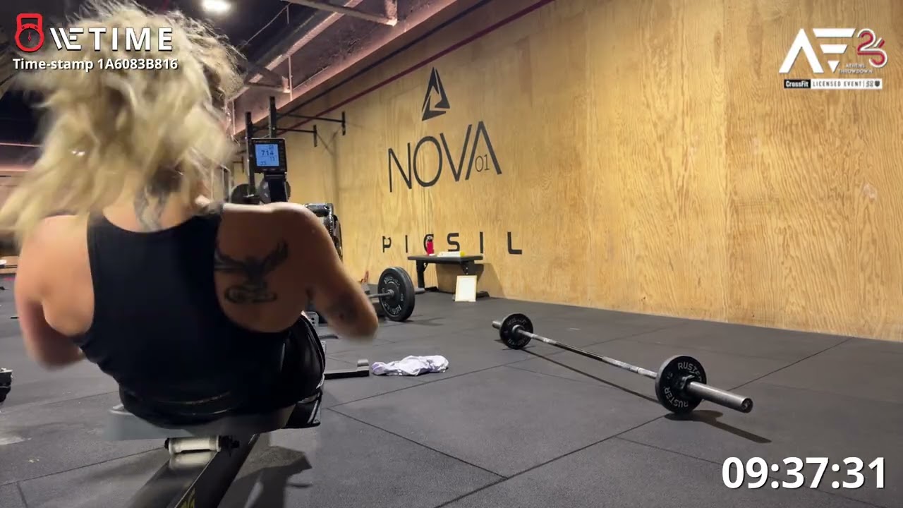 Athenes throwdown - Aurore CHAOMLEFFEL wod 26.2 scaled woman