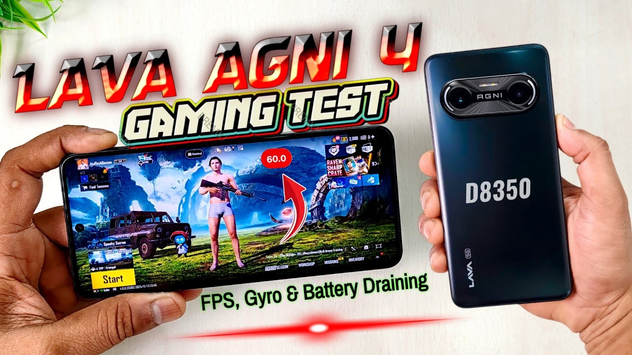 LAVA Agni 4 PUBG (BGMI) Тест на игровой процесс, FPS, гироскоп и разрядку аккумулятора | Лучший и...