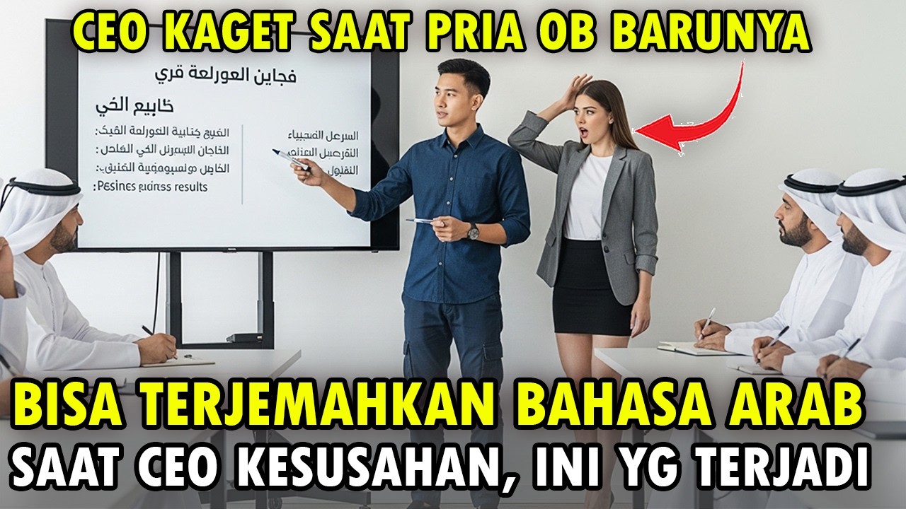 CEO Cantik Membeku!! Mendengar Pria OB Barunya Terjemahkan Proyek Berbahasa Arab, CEO Itu Kaget