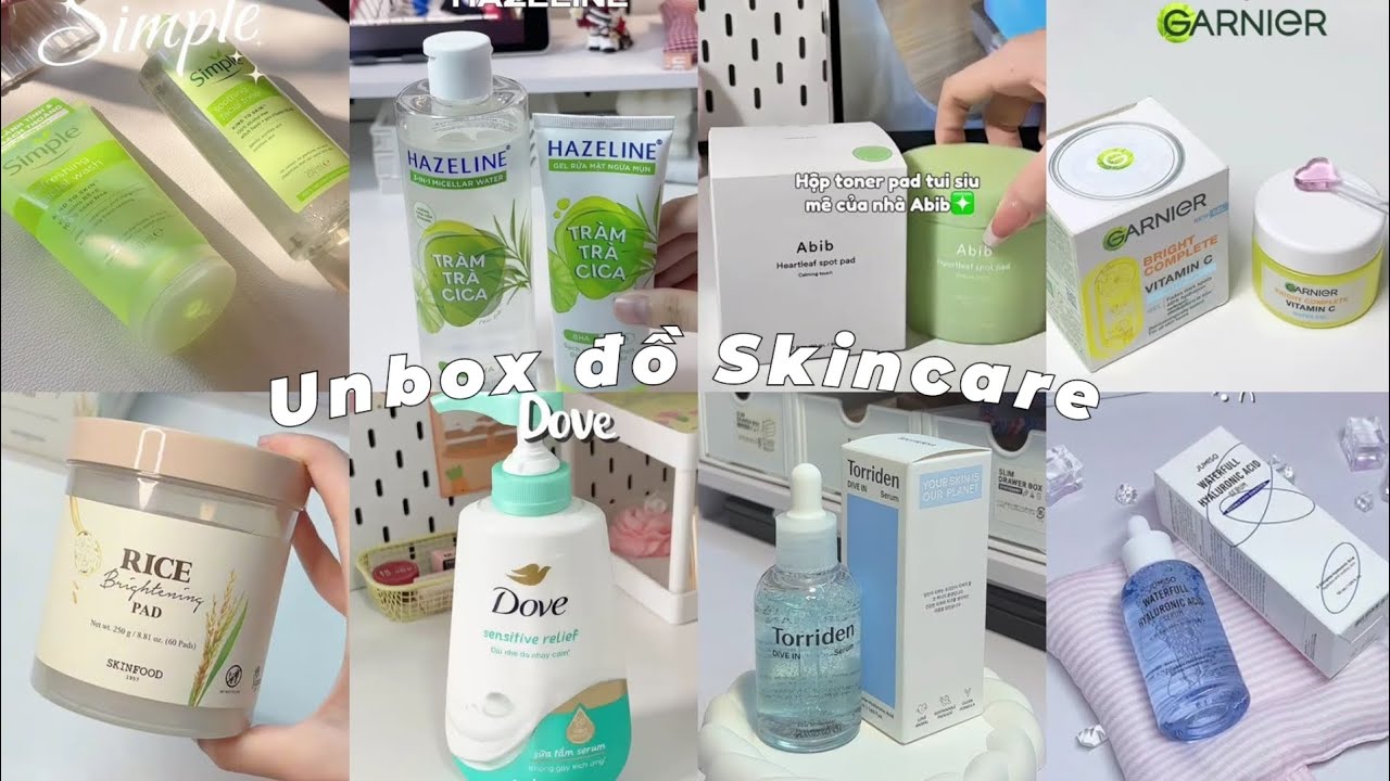 [Shopee Haul] Tổng hợp đồ skincare: sữa rửa mặt, nước tẩy trang, toner, kem dưỡng da...