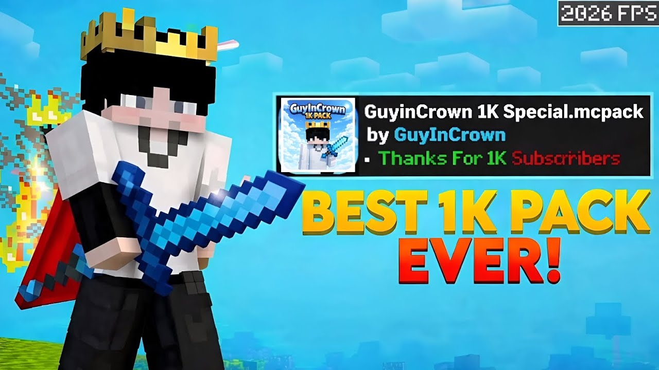 1K SUBS SPECIAL 👑 Best 16x PvP Texture Pack 🔥 (Release) !!