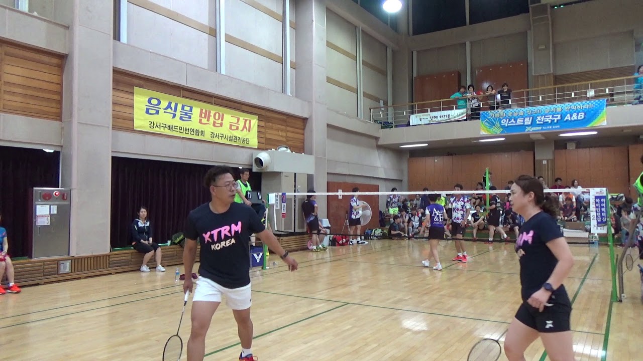 제2회 하이민턴&하이빅터 대회 혼복40B 준결 한상범/장미영 vs 장정만/윤영희