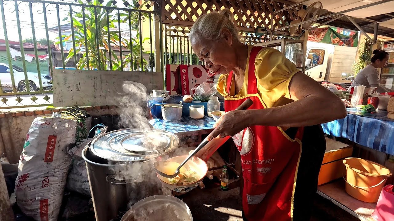 2 bowls of Khao Piak for $2.74 one of the best Lao chicken noodle soup in town.