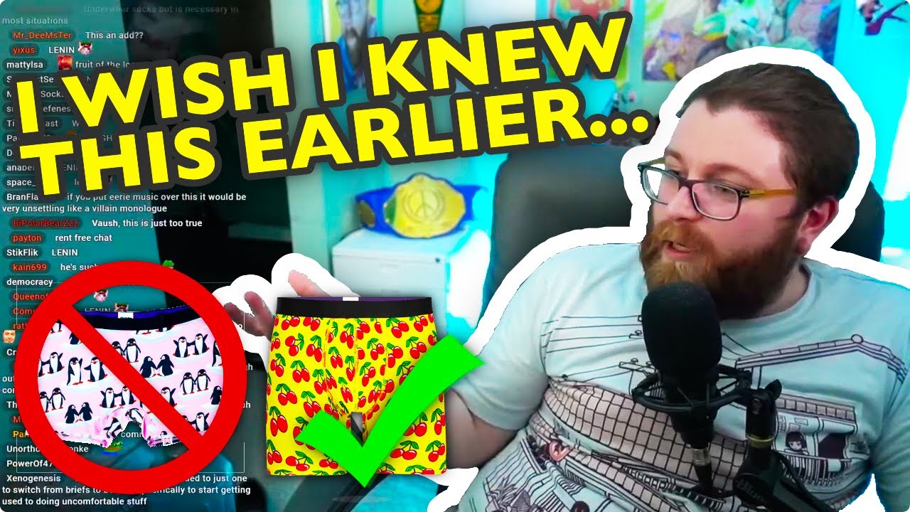 Vaush goes on a DRUNKEN RANT regarding underwear (+ identity introspection)