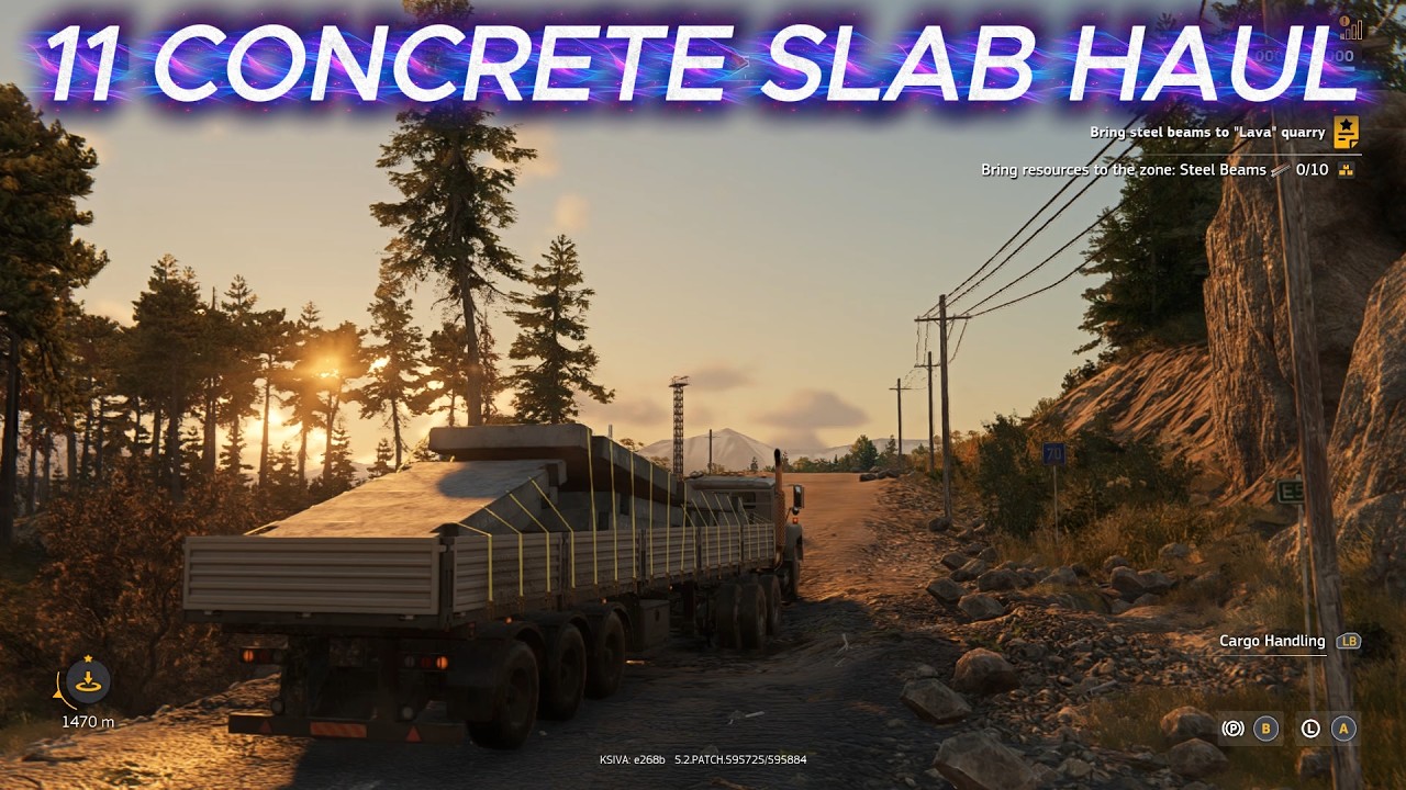 Roadcraft hauling 11 concrete slabs at one time! Solo pc/xbox
