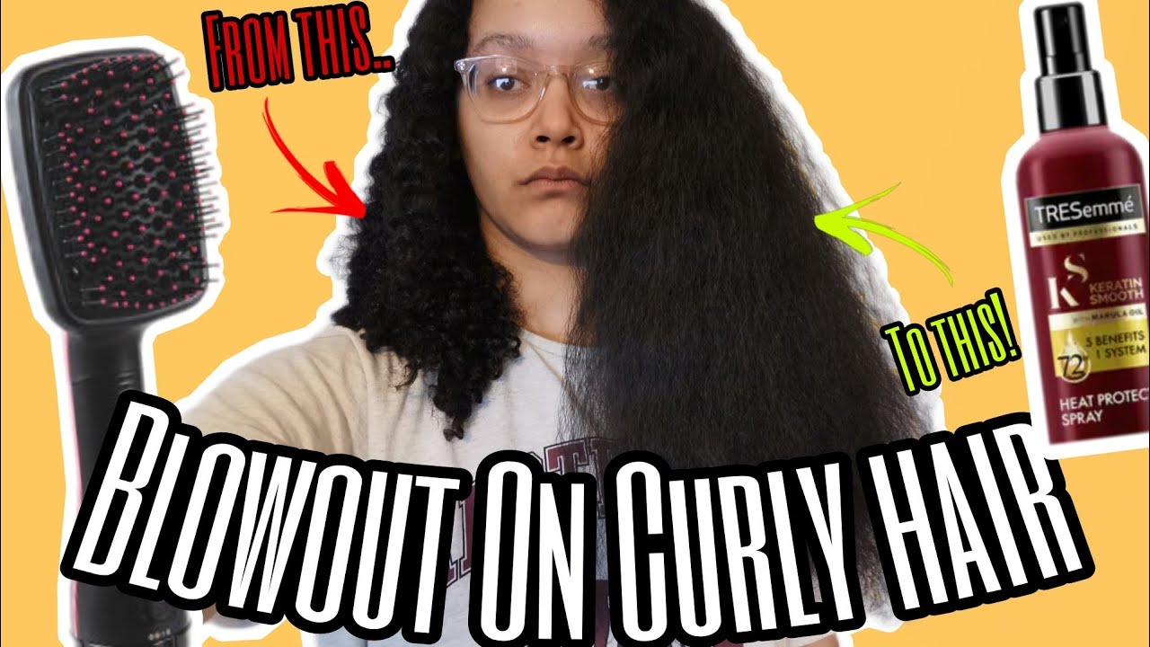 Blowout on natural hair (3C,4A)