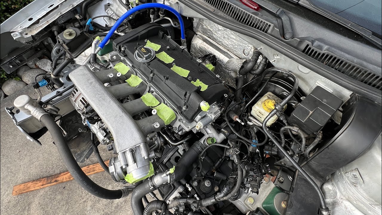 Installing my built motor 1.8t big turbo