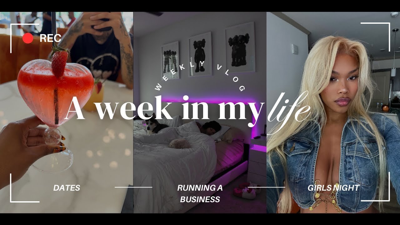 JadeDaGem FIRST WEEKLY VLOG: running a clothing brand | Dates + GIRLS NIGHT | apartment deep clean