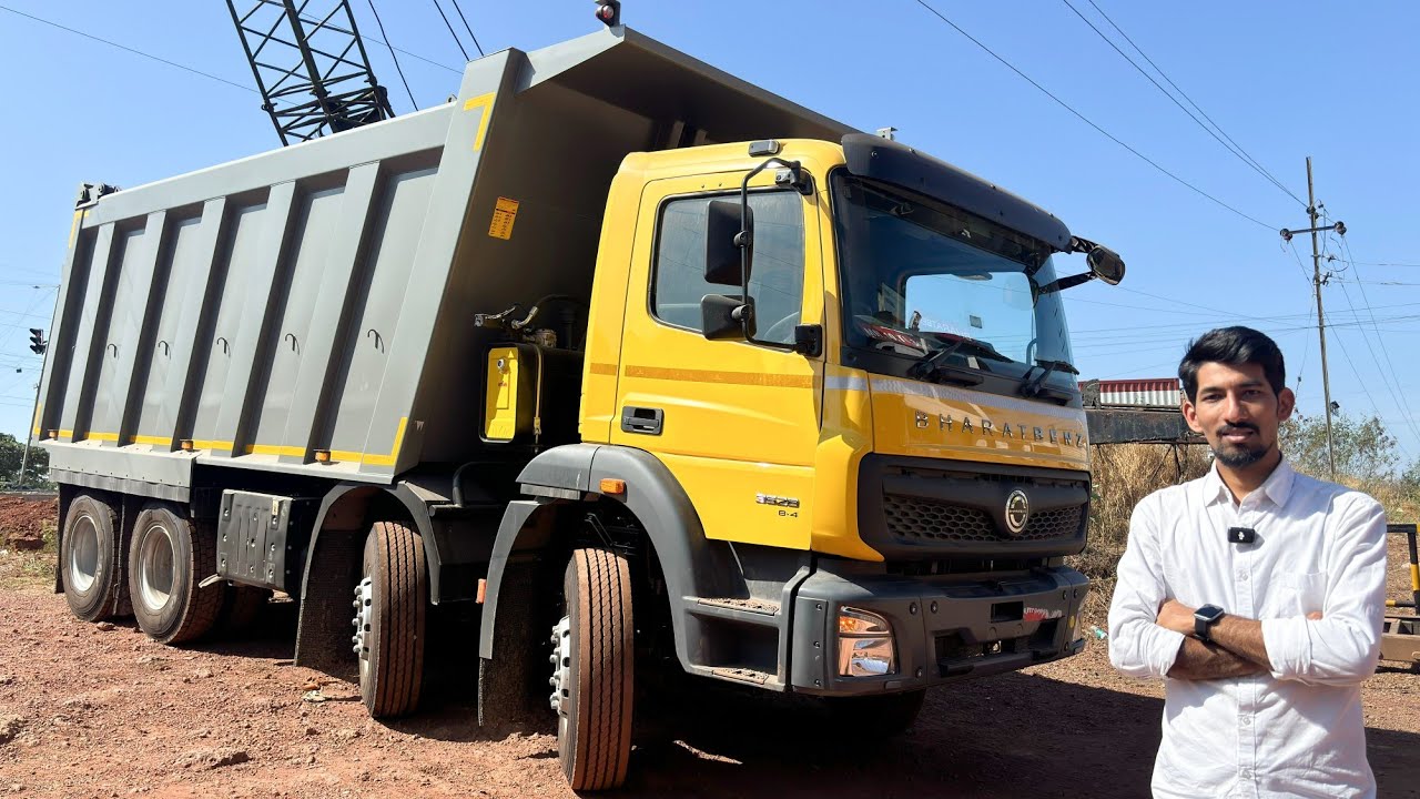 BharatBenz 12 Wheeler Truck Review Hindi - Powerful Machine Made for Heavy Duty @techno_mandy