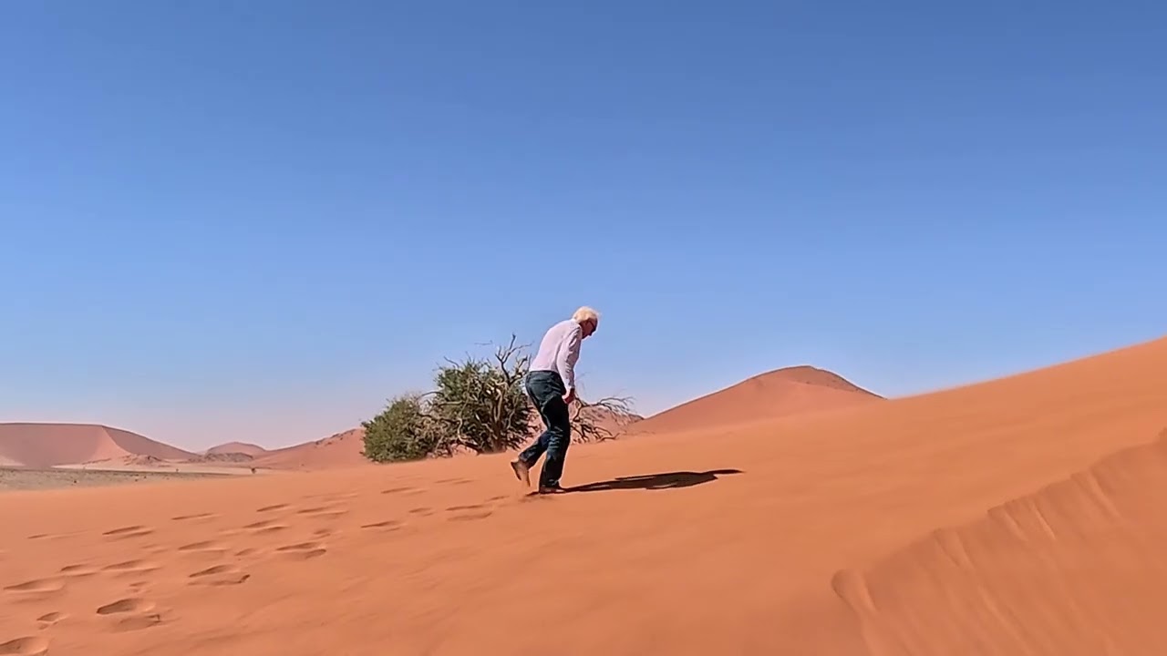 Cap rescue at Dune 45 of Sossusvlei, Namibia