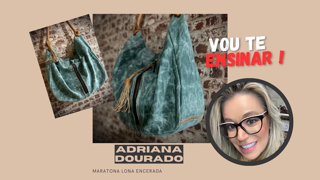 Como fazer Bolsa em lona com zíper