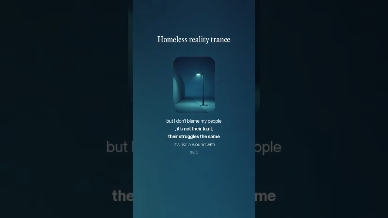 Homeless reality. It can happen anyone.