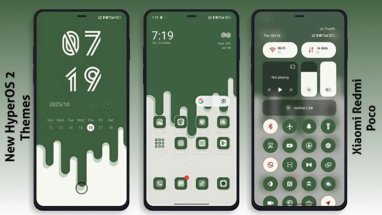 3 новые темы для центра управления HyperOS 2 для Xiaomi, Redmi, Poco | 3 лучшие темы для HyperOS 2