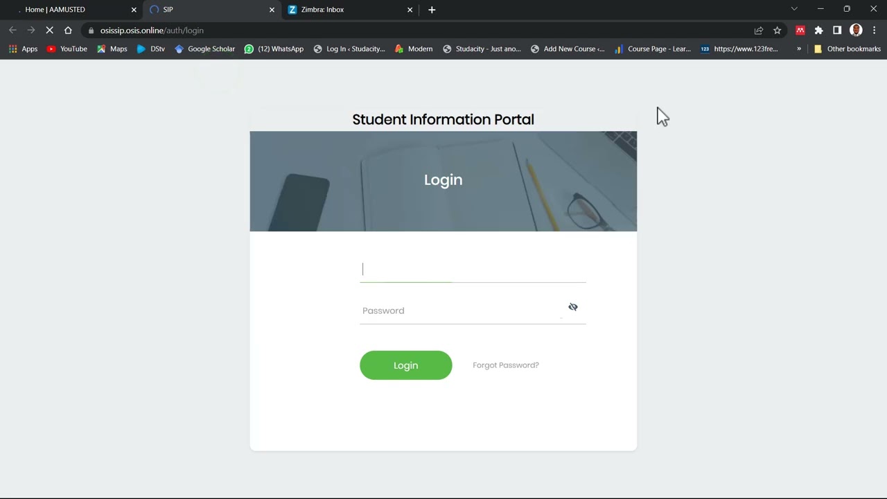 How to reset OSIS password (Students portal) AAMUSTED