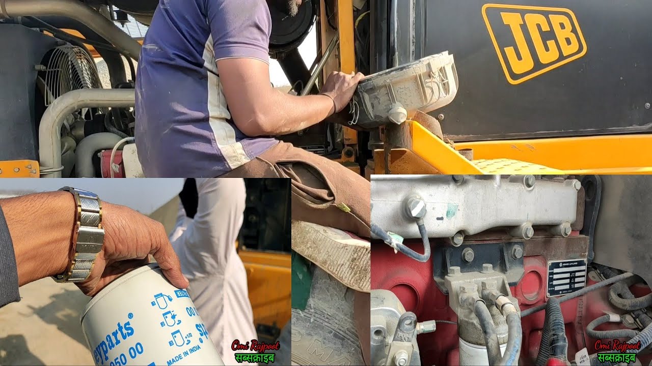 JCB Wheel Loader 430ZX Servicing 500 Hrs Engine Oil And Fuel Filter change loader servicing