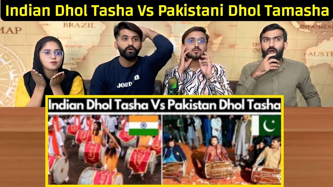 Indian Dhol Tasha Vs Pakistani Dhol Tamasha! | India Vs Pakistan  Dhol Tamasha | Family Reaction!!