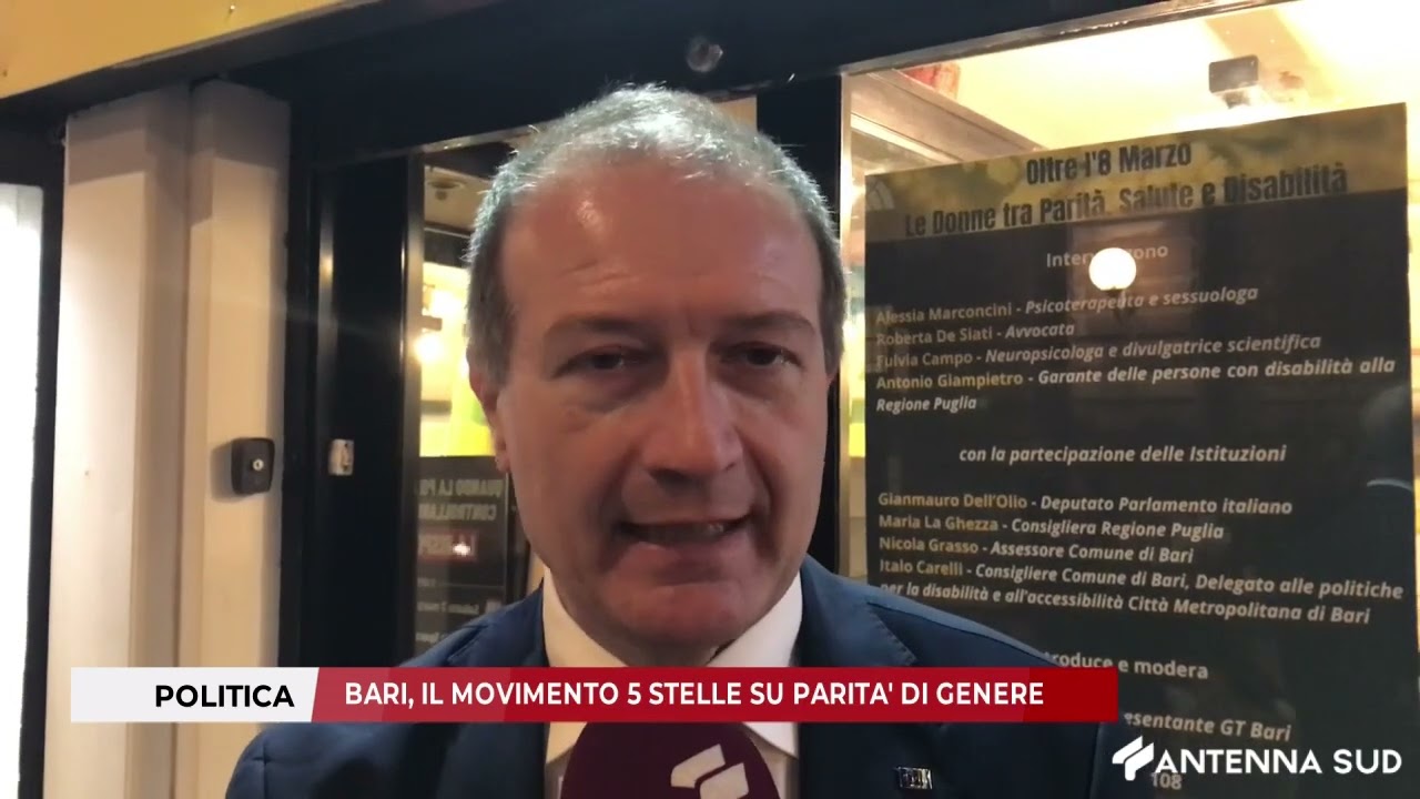 5 MARZO 2026 - BARI, IL MOVIMENTO CINQUE STELLE SU PARITA' DI GENERE