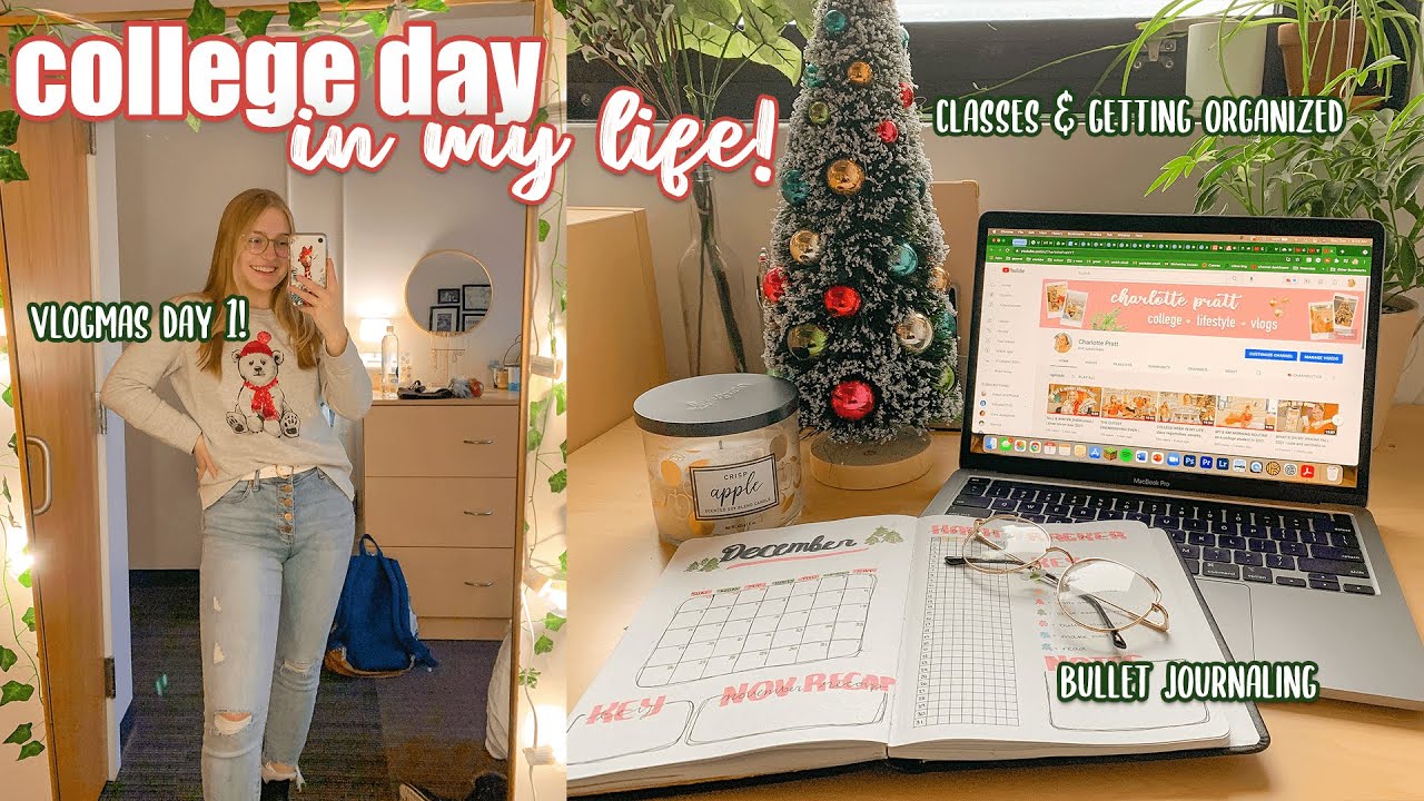 VLOGMAS DAY 1 | college day in my life 2021 | classes, getting organized, & more | U of Michigan