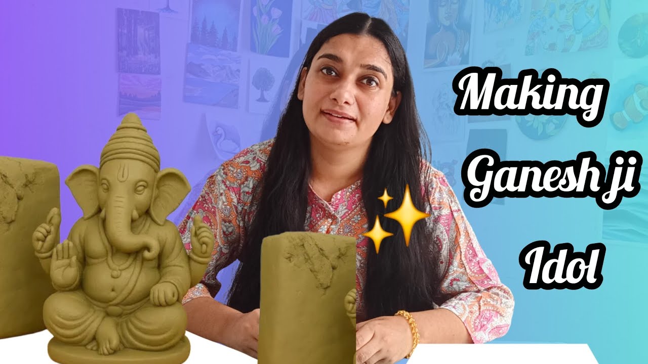 I made very easy  Ganesh ji  idol with Clay 😱  🤫