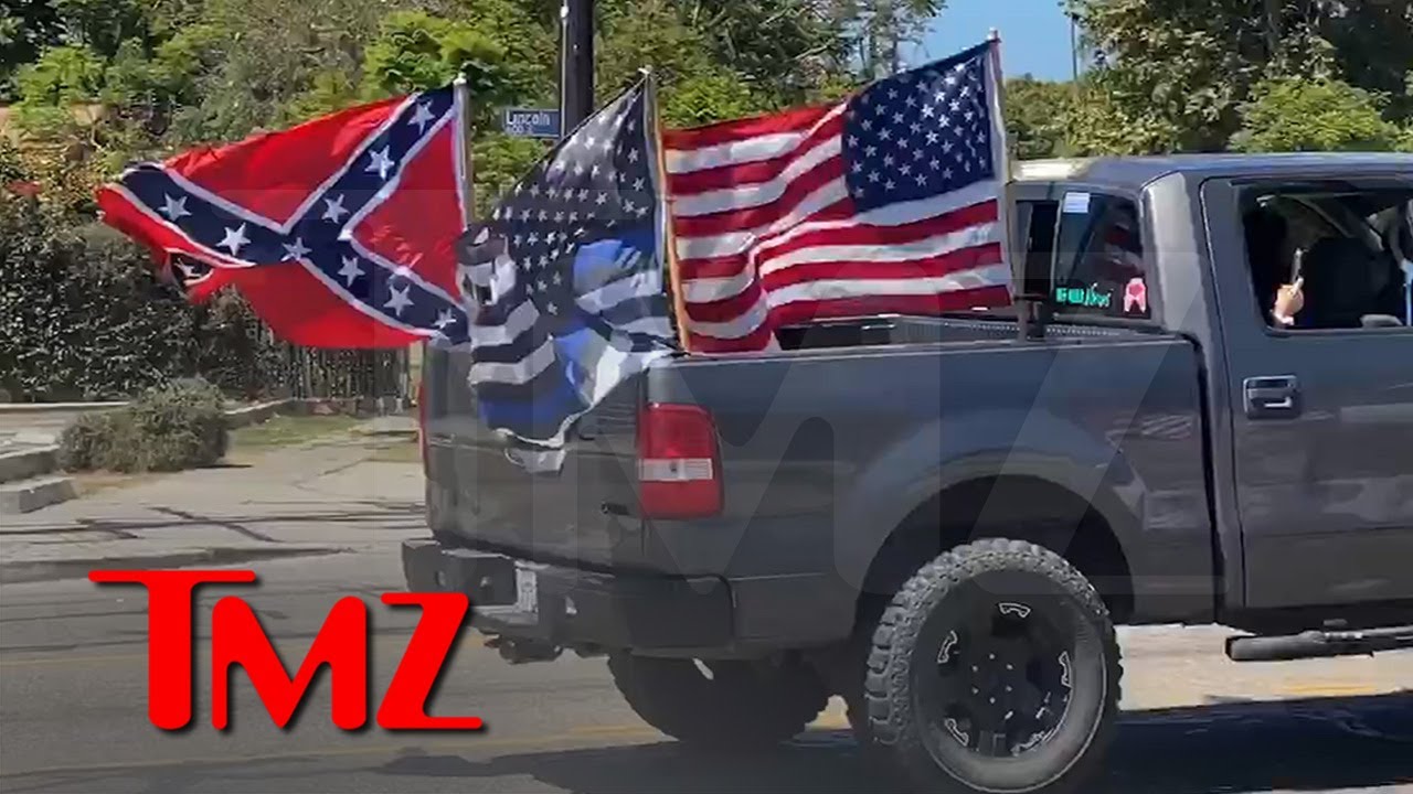 Parade of Trucks with Trump, Confederate Flags Blaze Down L.A. Streets | TMZ