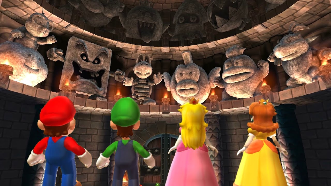 Mario Party 9 Boss Rush - Mario vs Luigi vs Peach vs Daisy