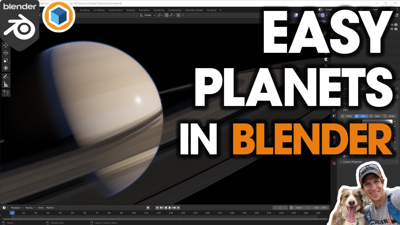 Простые РЕАЛИСТИЧНЫЕ ПЛАНЕТЫ в Blender с физическими небесными объектами
