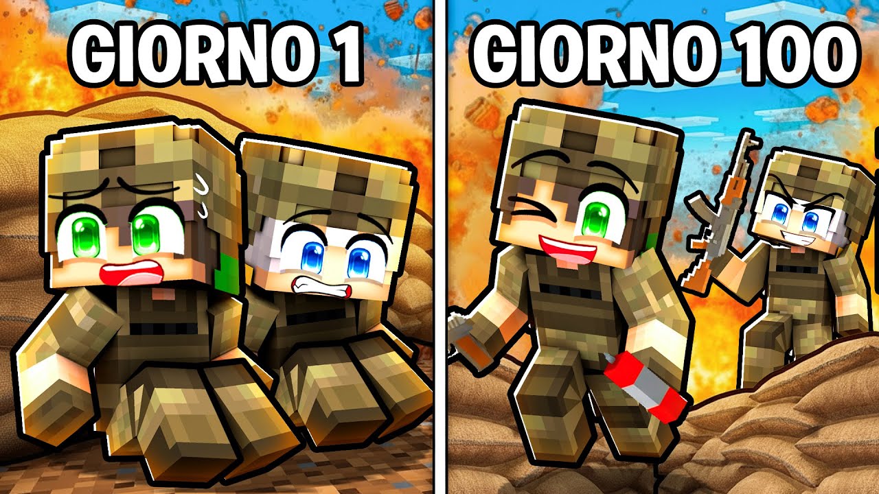 GIORGIO e ZEYXON SOPRAVVIVONO 100 GIORNI in GUERRA in Minecraft