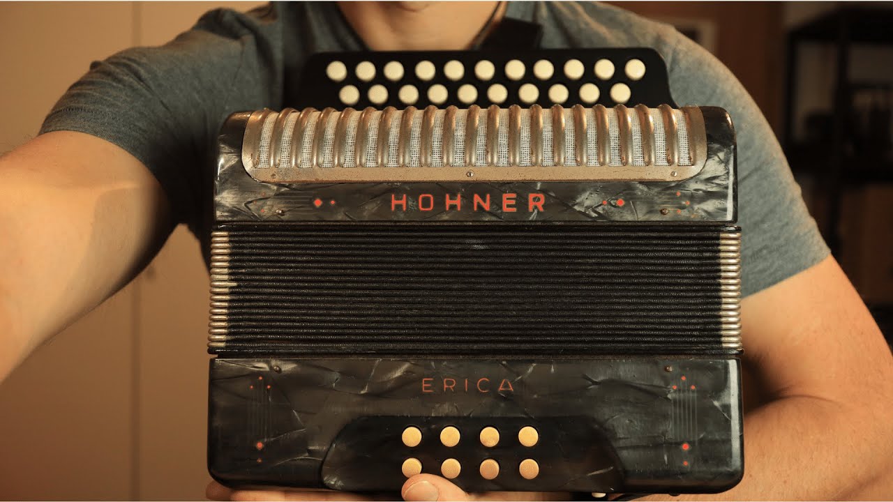 HOHNER ERICA DIATONIC ACCORDION A21347 in GRAY with H REEDS