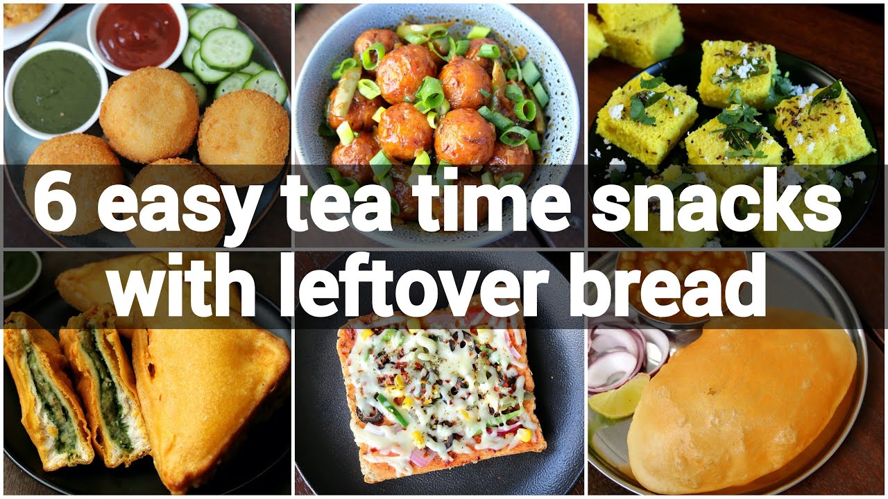 6 easy tea time snacks recipes with leftover bread | indian snack recipes with bread | snack recipes