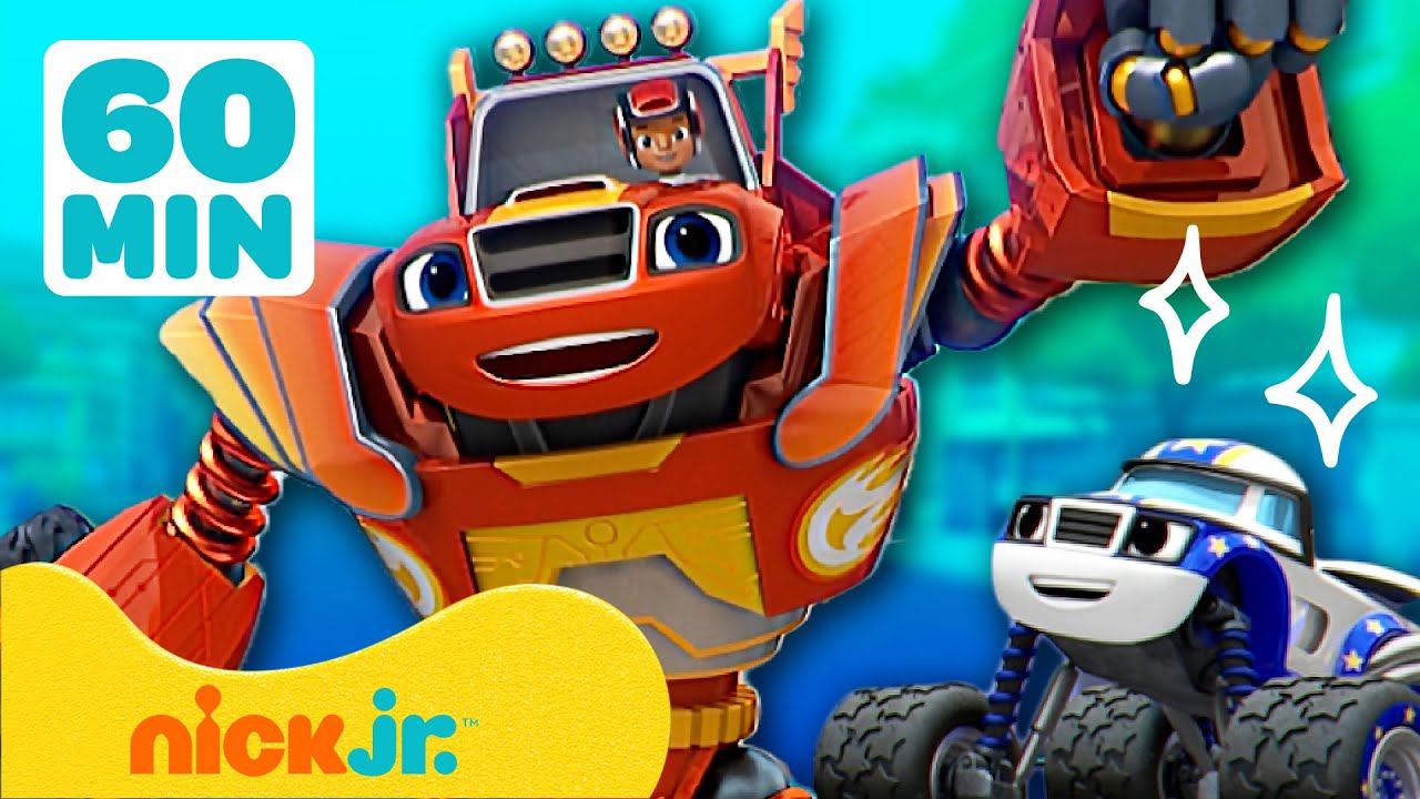 Blaze and the Monster Machines | Aventuras do Monster Machine Rob&ocirc;! | Compila&ccedil;&atilde;o 1 Hora | Nick Jr.