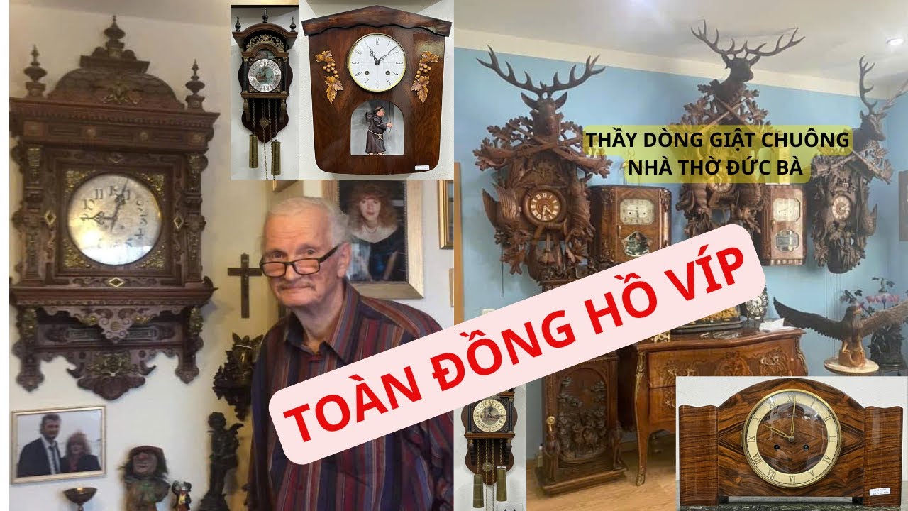 ĐỒNG HỒ THẦY DÒNG PHANXICO GIẬT CHUÔNG NHÀ THỜ ĐỨC BÀ -CẶP ĐÔI TẠ KHÚC ĐẸP -VAI BÒ #donghocochauau