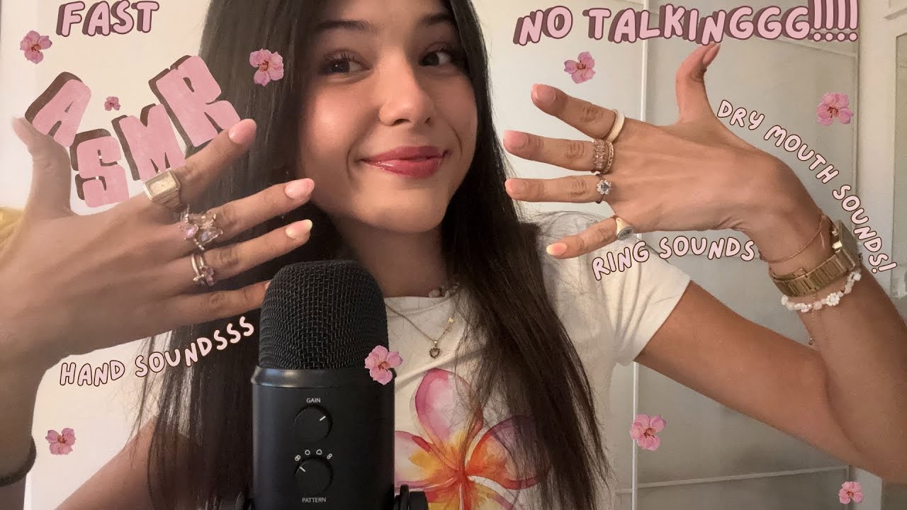 ASMR NO TALKING💕✨ Fast & Aggressive Dry Mouth Sounds + Clickyyy Ring Sounds +  Dry Hand SoundzZz