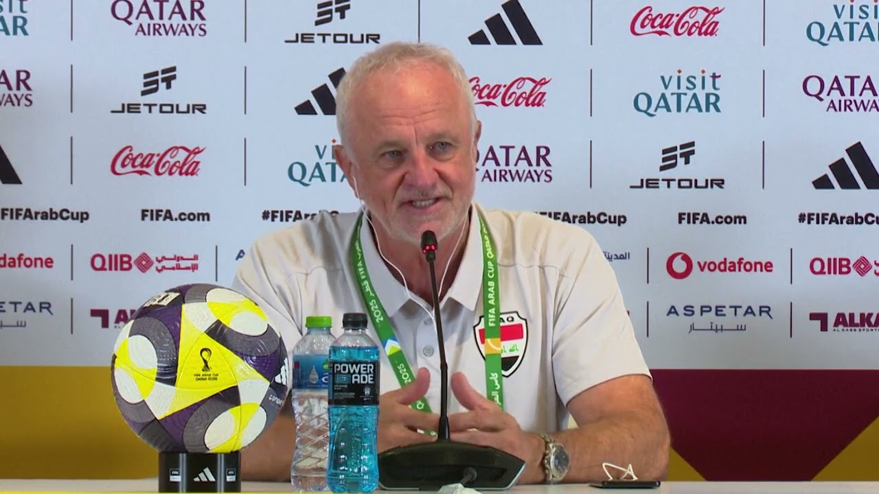 Coach Arnold expects a great test for Iraq against Jordan at FIFA Arab Cup