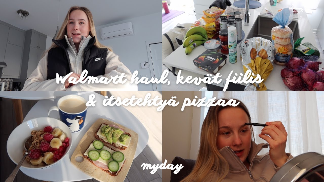 Kevät fiilis, walmart haul & itsetehtyä pizzaa 🌼 MYDAY