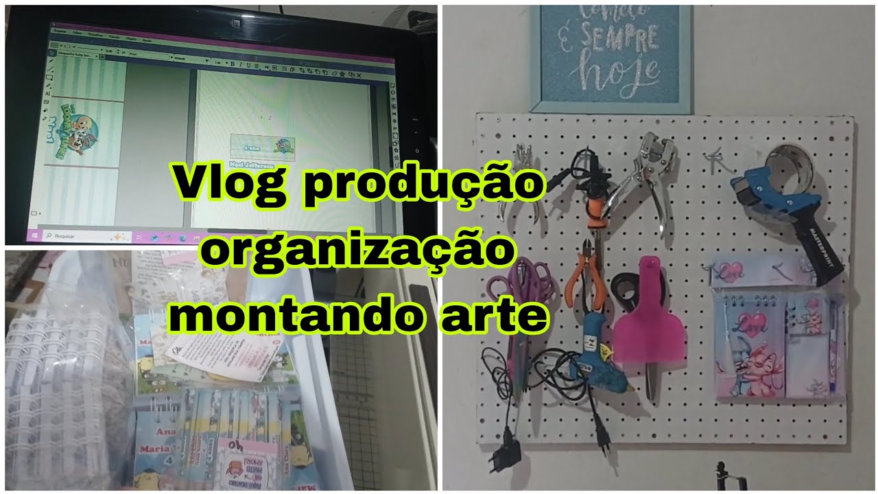 Organizando o ateliê muita bagunça 🫣/Muitos pedidos/Coloquei meu painel pgboard 💖