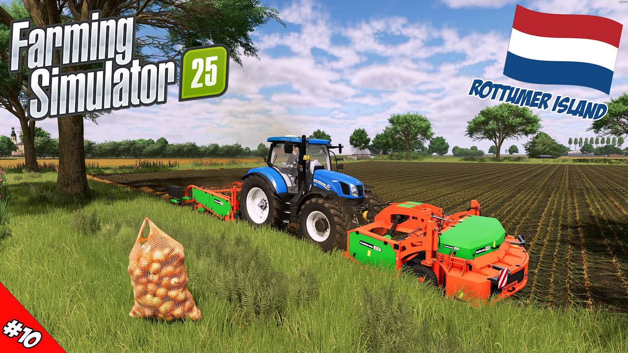 THE ONIONS ARE BEING HARVESTED! Farming Simulator 25 Rottummer Island #10