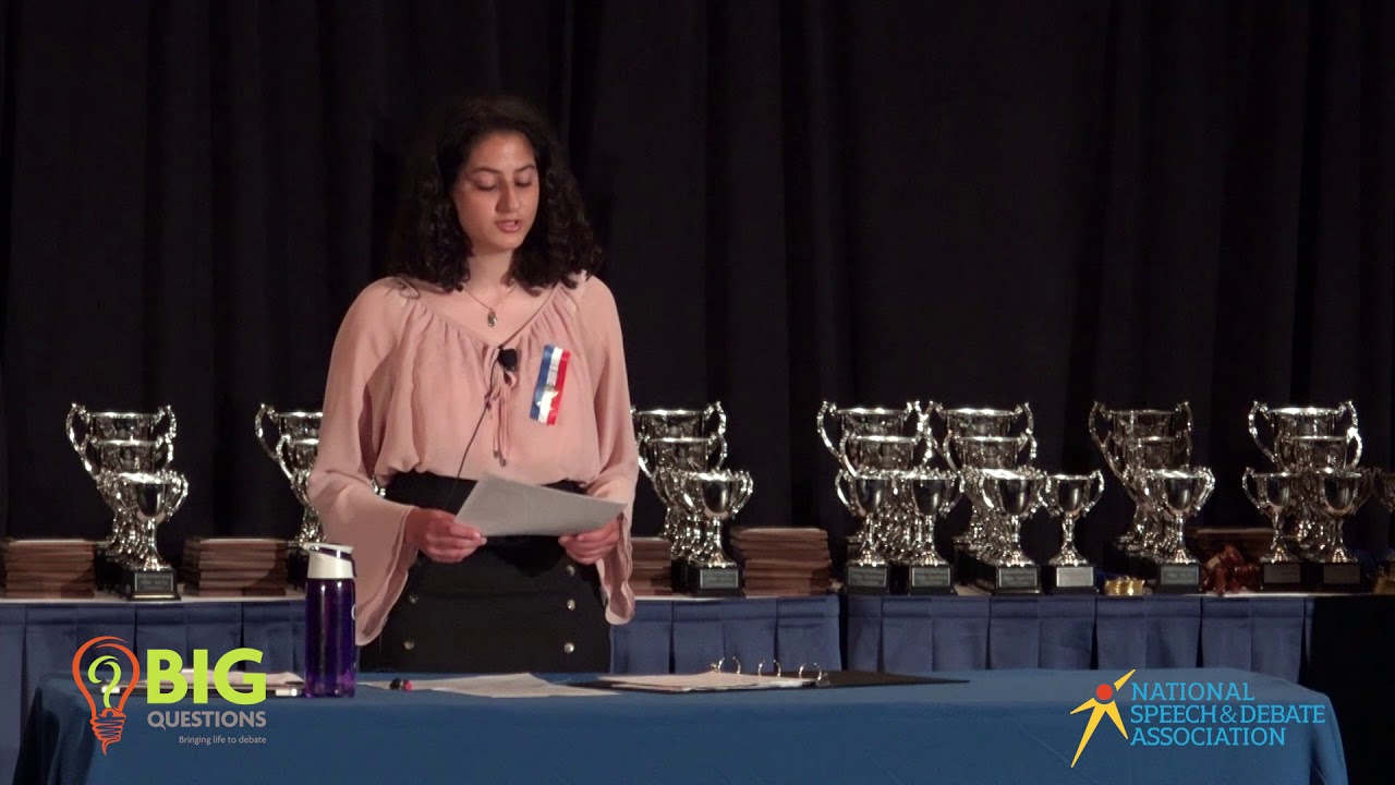 NSDA Nationals 2018 — финальный раунд дебатов «Большие вопросы»