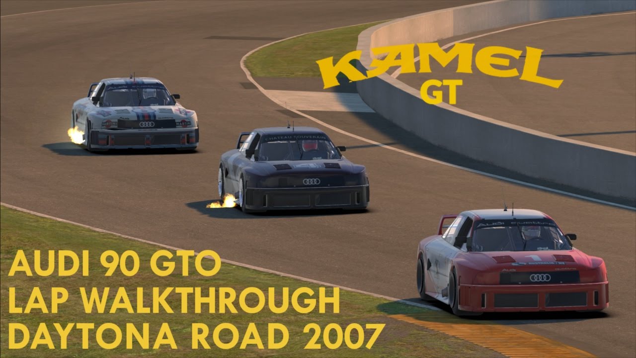 iRacing Kamel GT - Audi 90 GTO - Daytona Road 2007 lap walkthrough