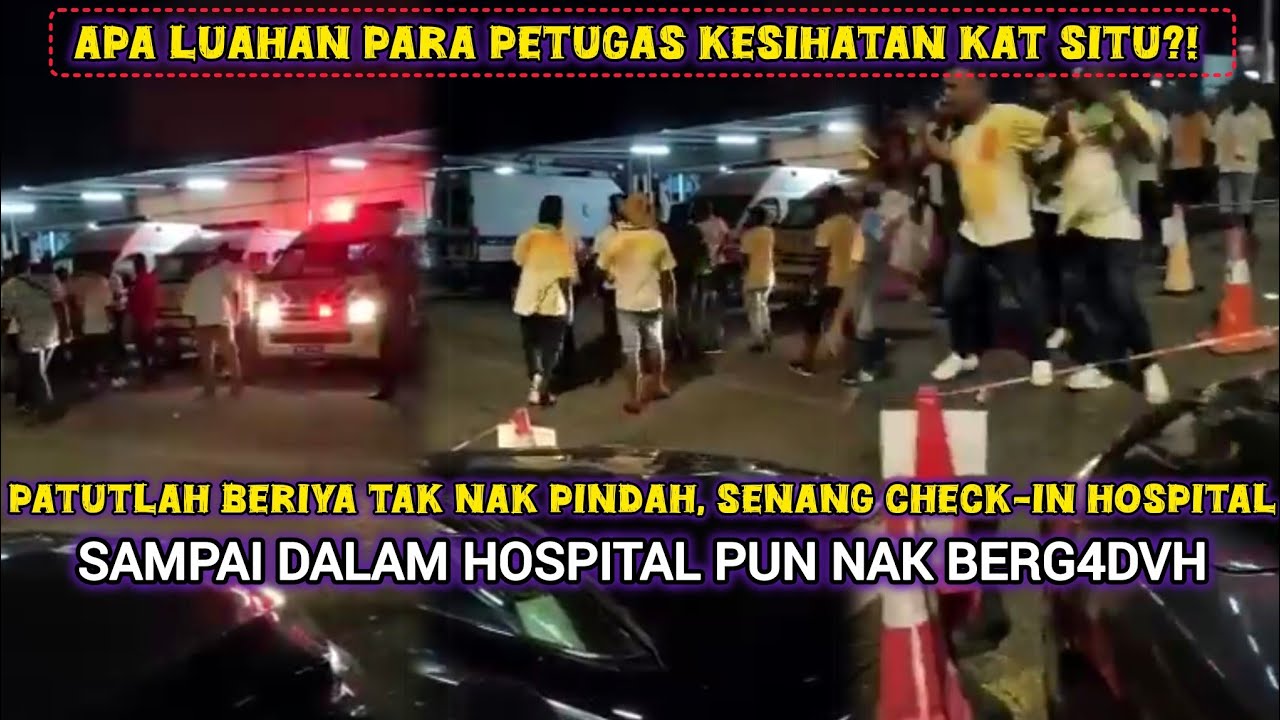 PESERTA KUIL BUAT KECOH DALAM KAWASAN HOSPITAL BUAT RAMAI BENGANG