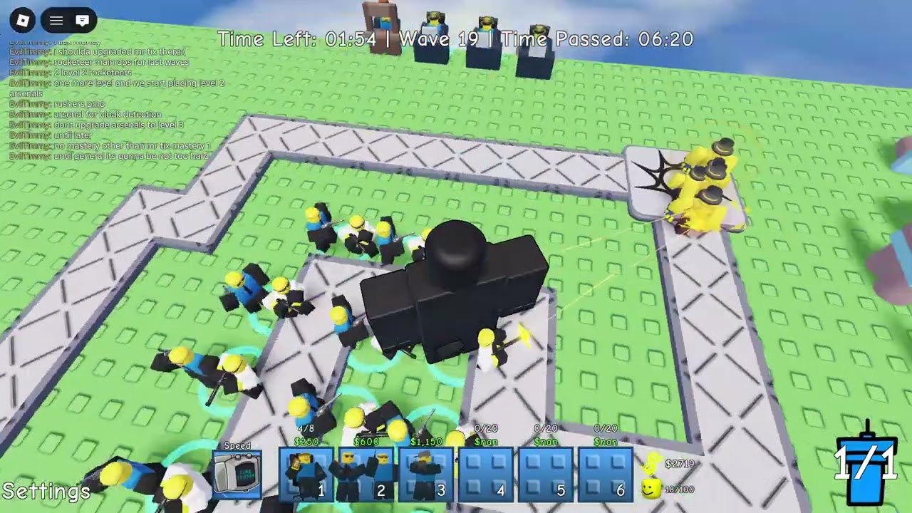 doomspire defense yellow mode strat with rocketeer, arsenal and mr tix