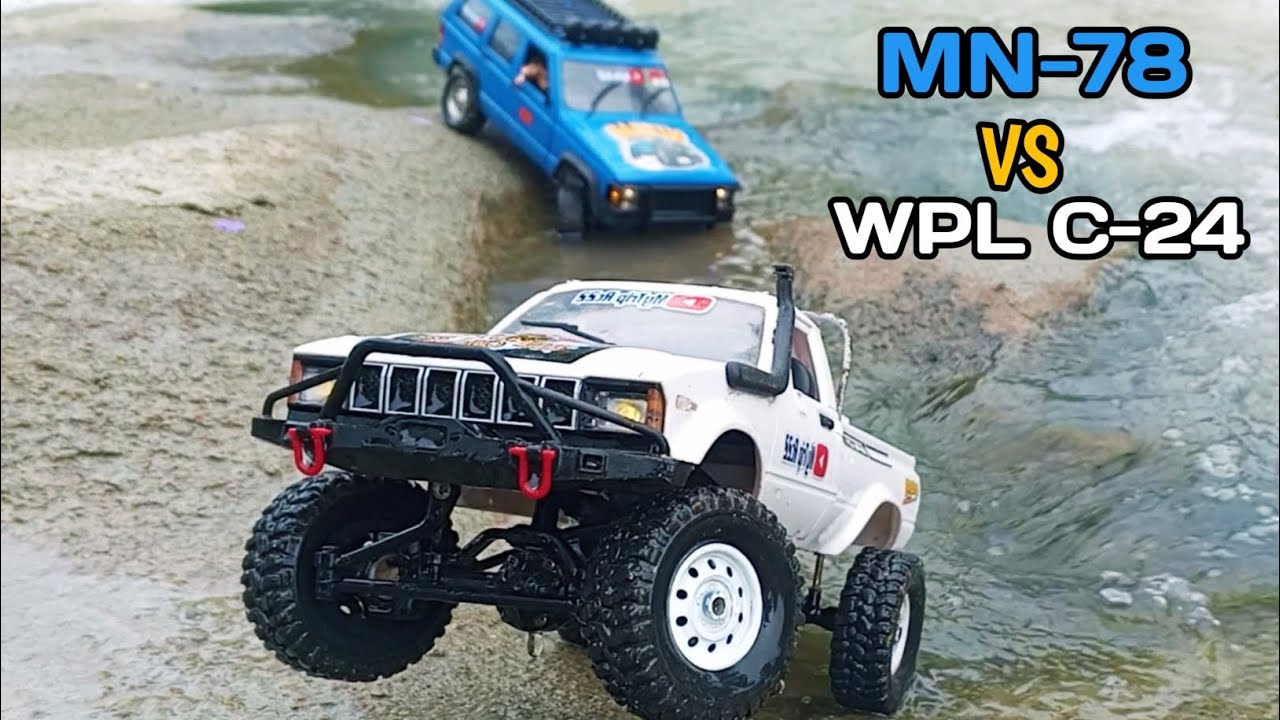 Mn78 vs Wpl C24 Rc Offroad Adventure 4x4 Track Basah || Rc Indonesia