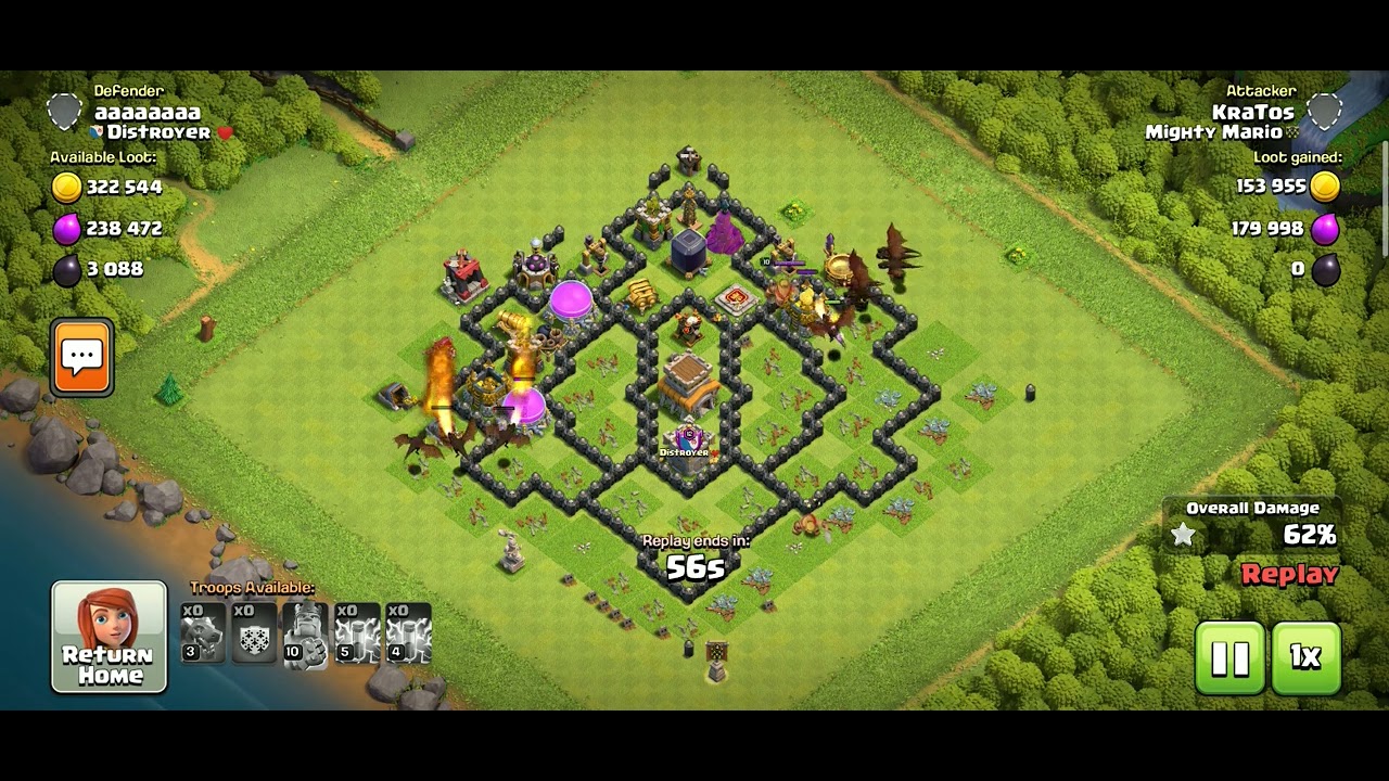 3⭐⭐⭐ Drag Zap Attack Strategy TH8 💯