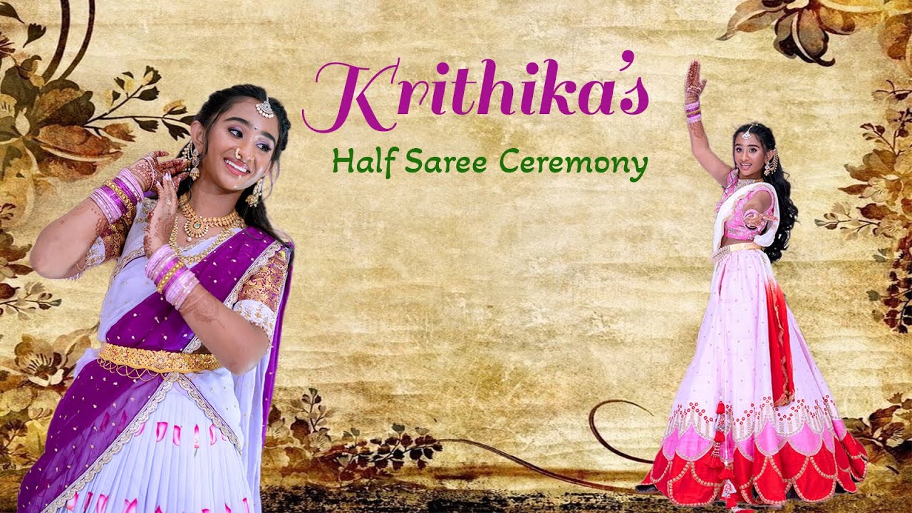Krithika's Half Saree Ceremony Highlights|4K|Sanroman|Bay Area|CA